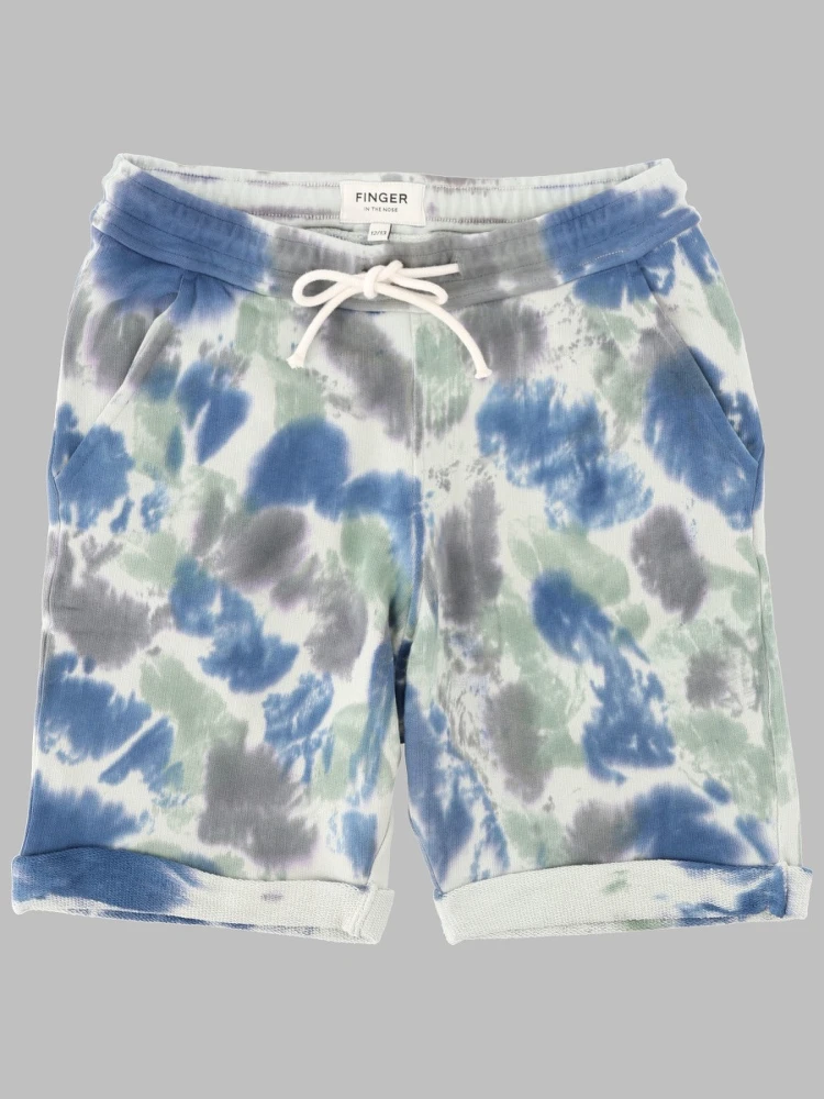 NEW GROUNDED TRUE BLUE TIE & DYE - BERMUDA SHORTS