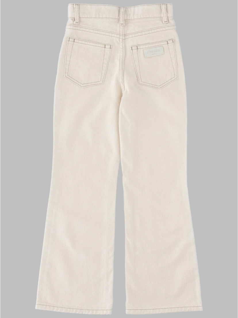 FIONA RAW ECRU - FLARE FIT JEANS