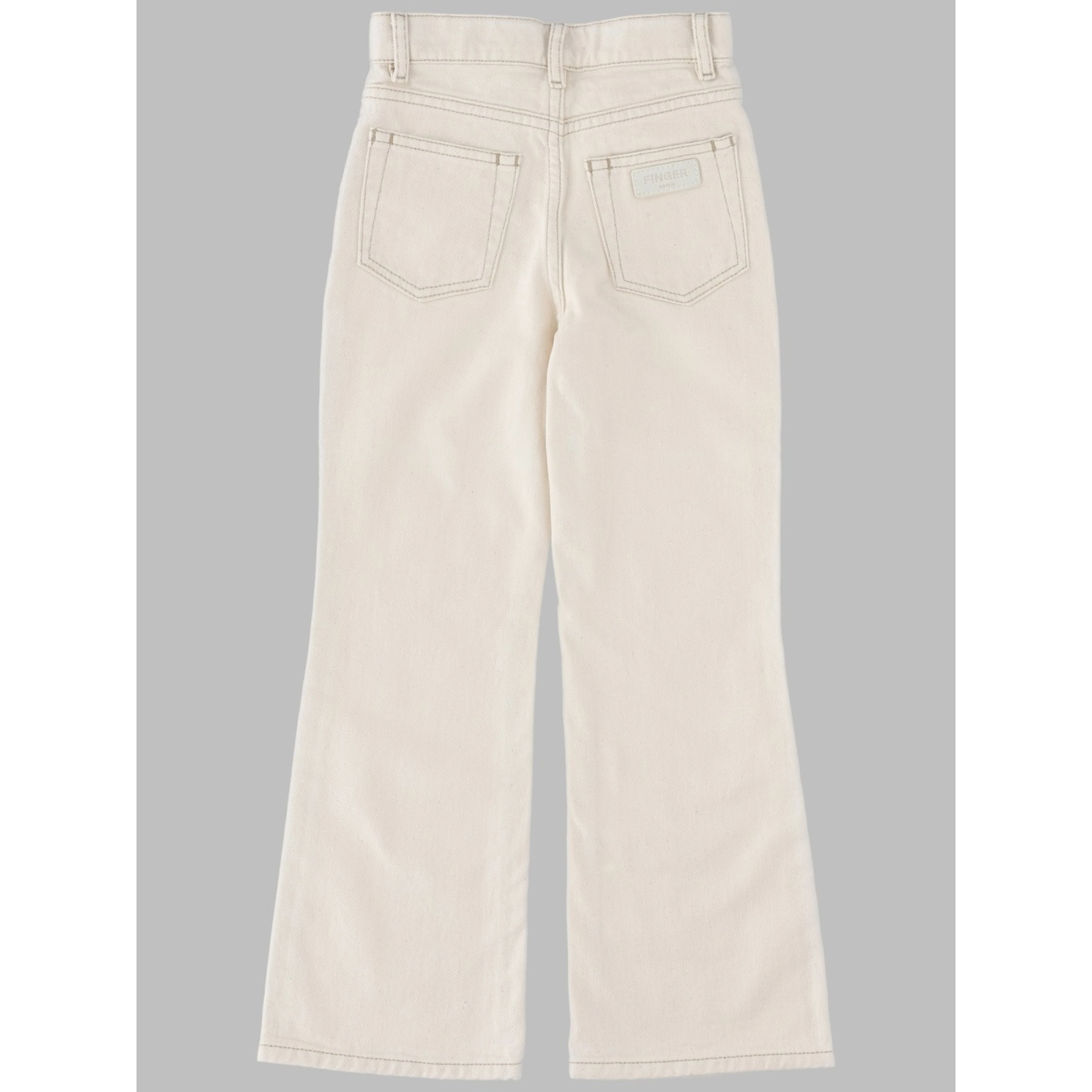 FIONA RAW ECRU - FLARE FIT JEANS