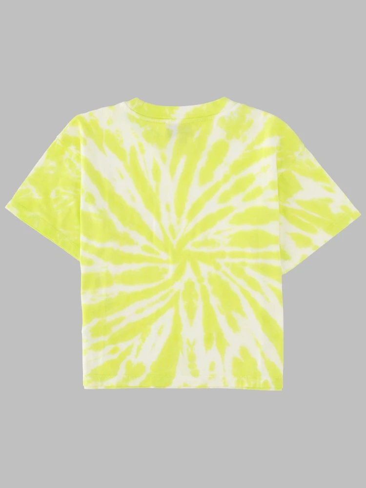 QUEEN FLUO LIME TIE & DYE - SHORT SLEEVE T-SHIRT alternative