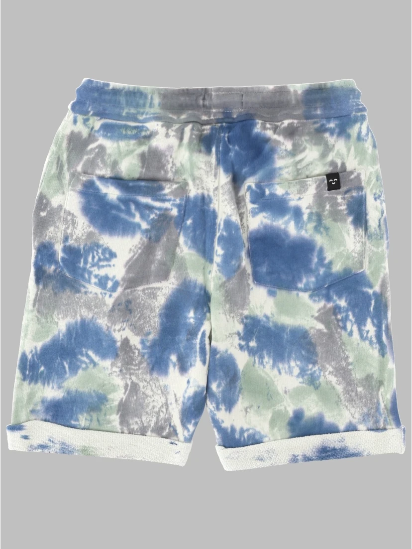 NEW GROUNDED TRUE BLUE TIE & DYE - BERMUDA SHORTS