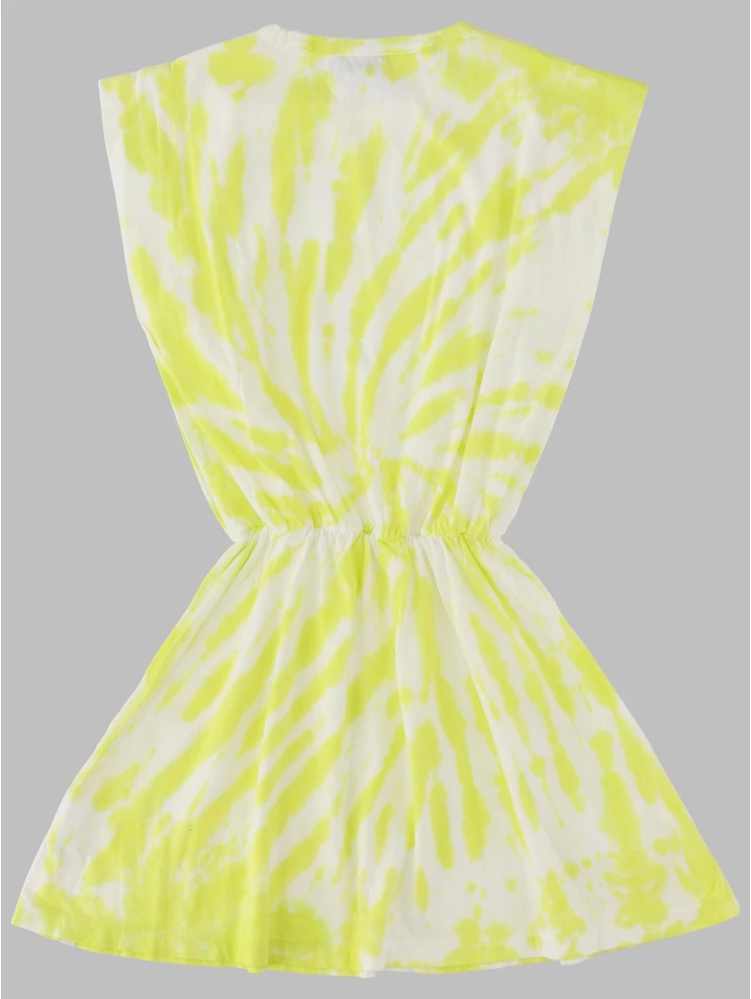 BILLIE FLUO LIME TIE & DYE - SLEEVELESS DRESS