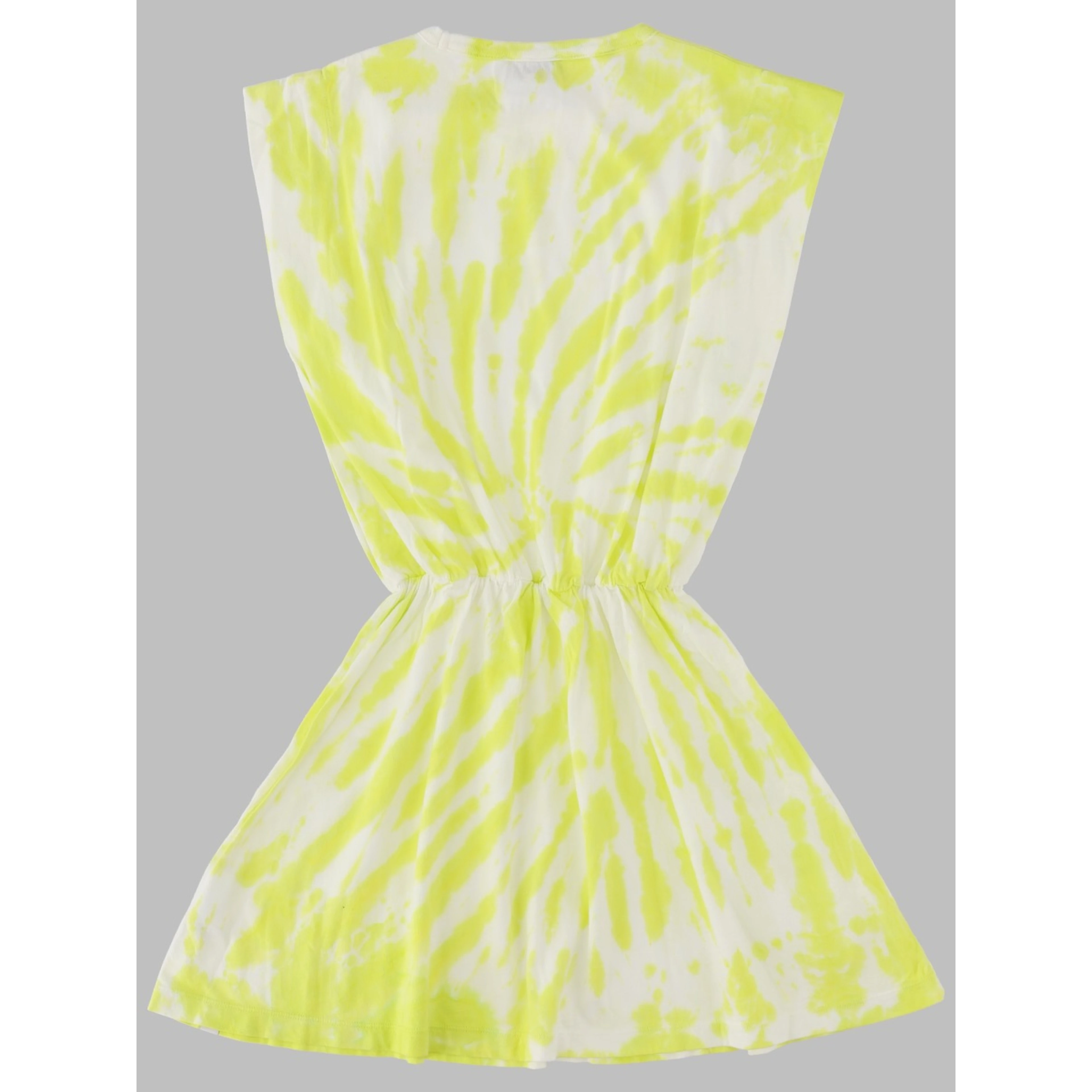 BILLIE FLUO LIME TIE & DYE - SLEEVELESS DRESS