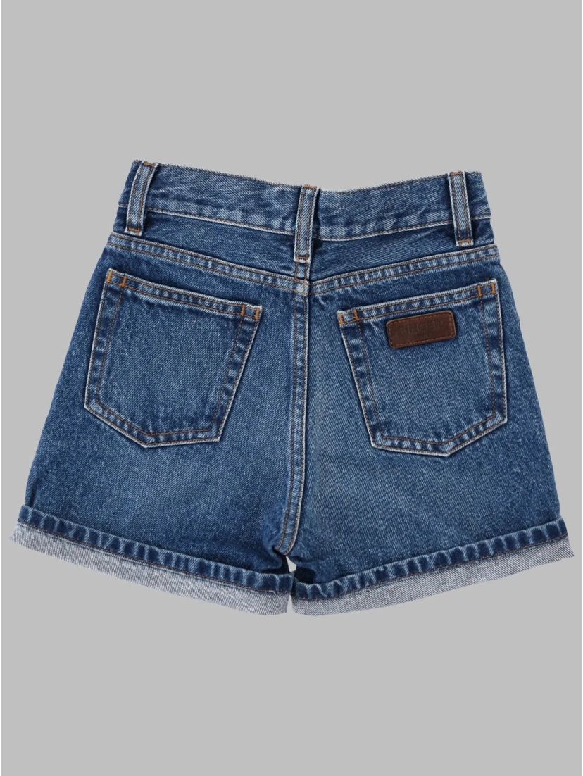 CHERRYL MEDIUM BLUE - HIGH WAIST 5-POCKET SHORTS