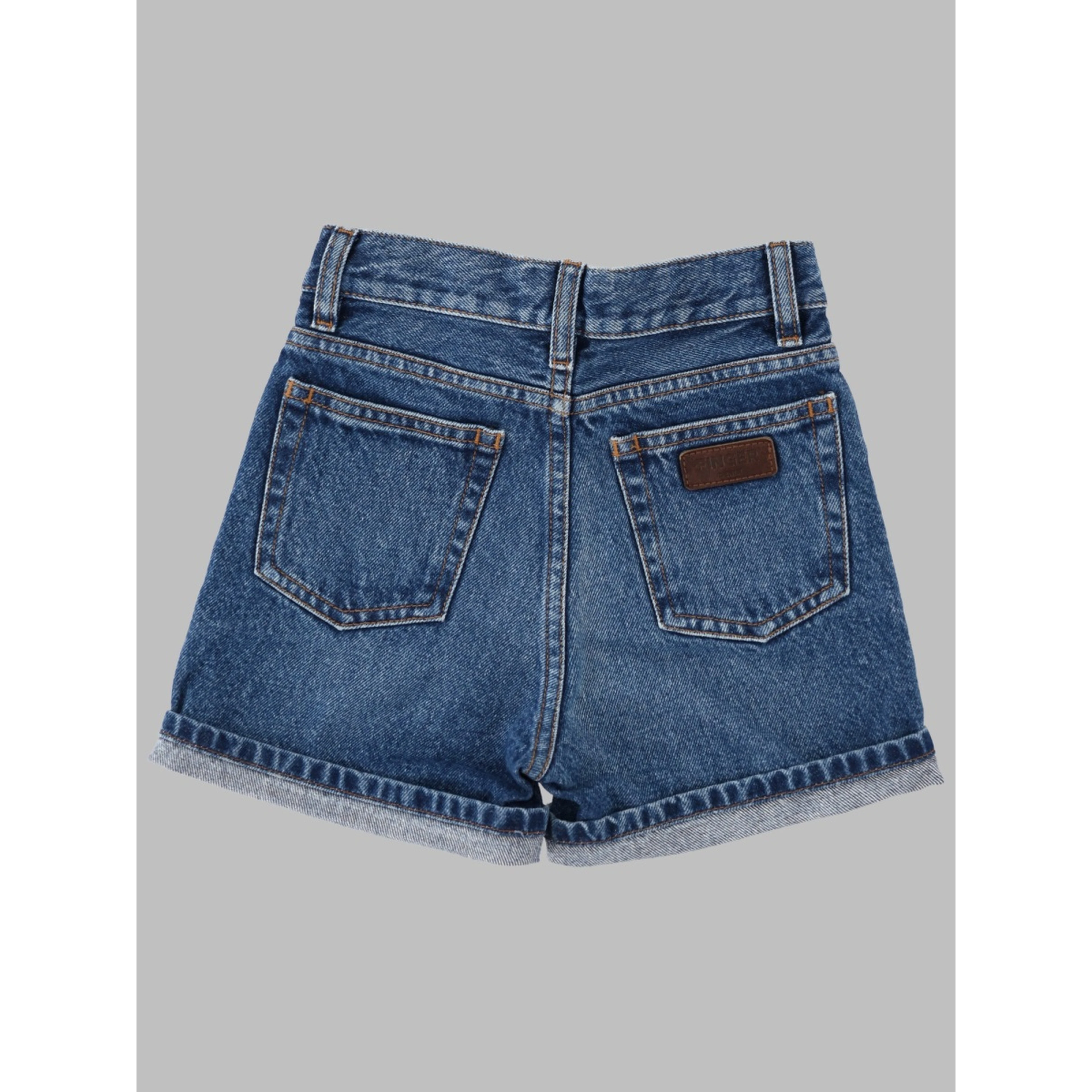 CHERRYL MEDIUM BLUE - HIGH WAIST 5-POCKET SHORTS