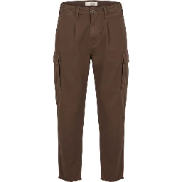 Brown Cotton Men Pant