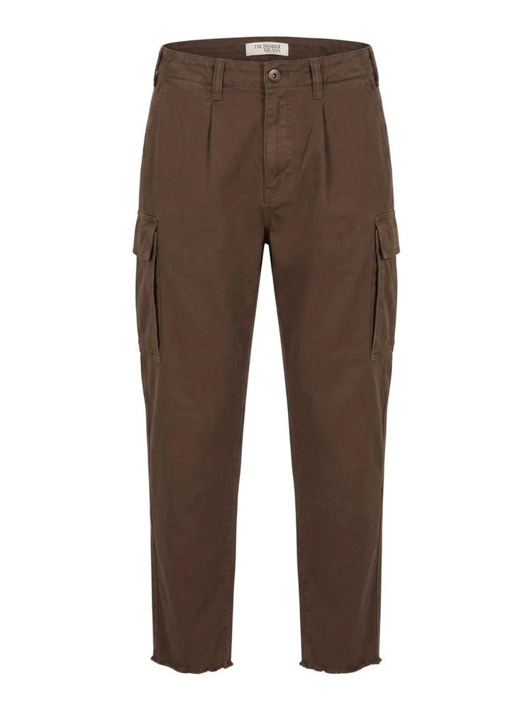 Brown Cotton Men Pant