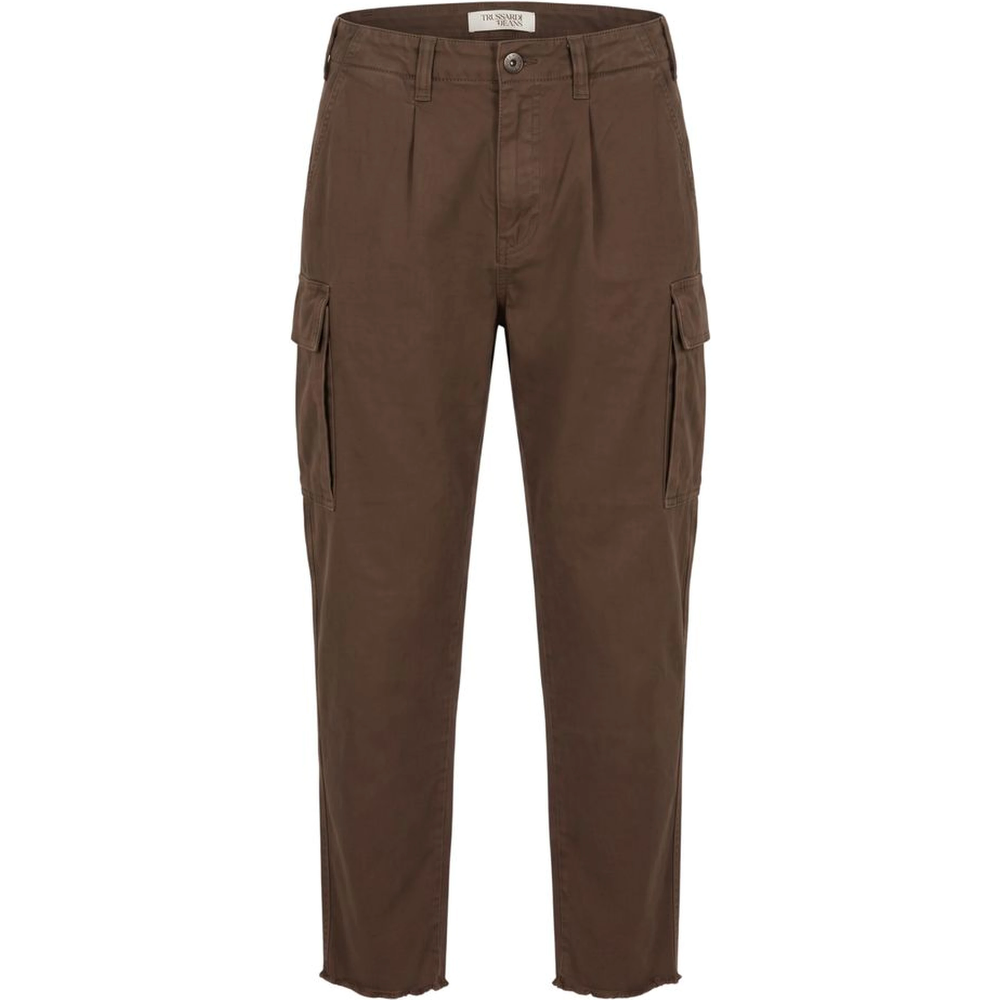Brown Cotton Men Pant