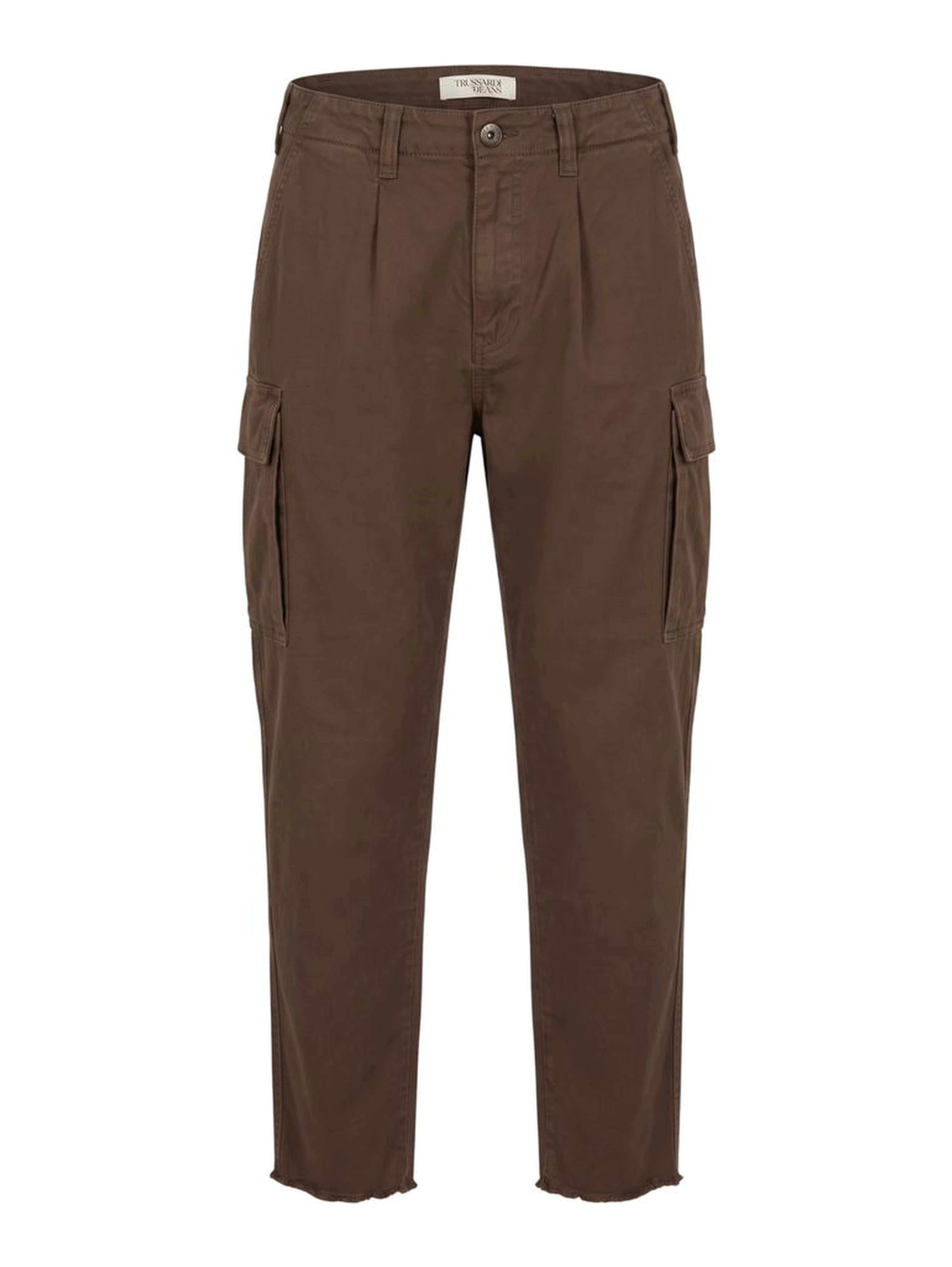 Brown Cotton Men Pant