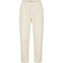Beige Cotton Men Pants
