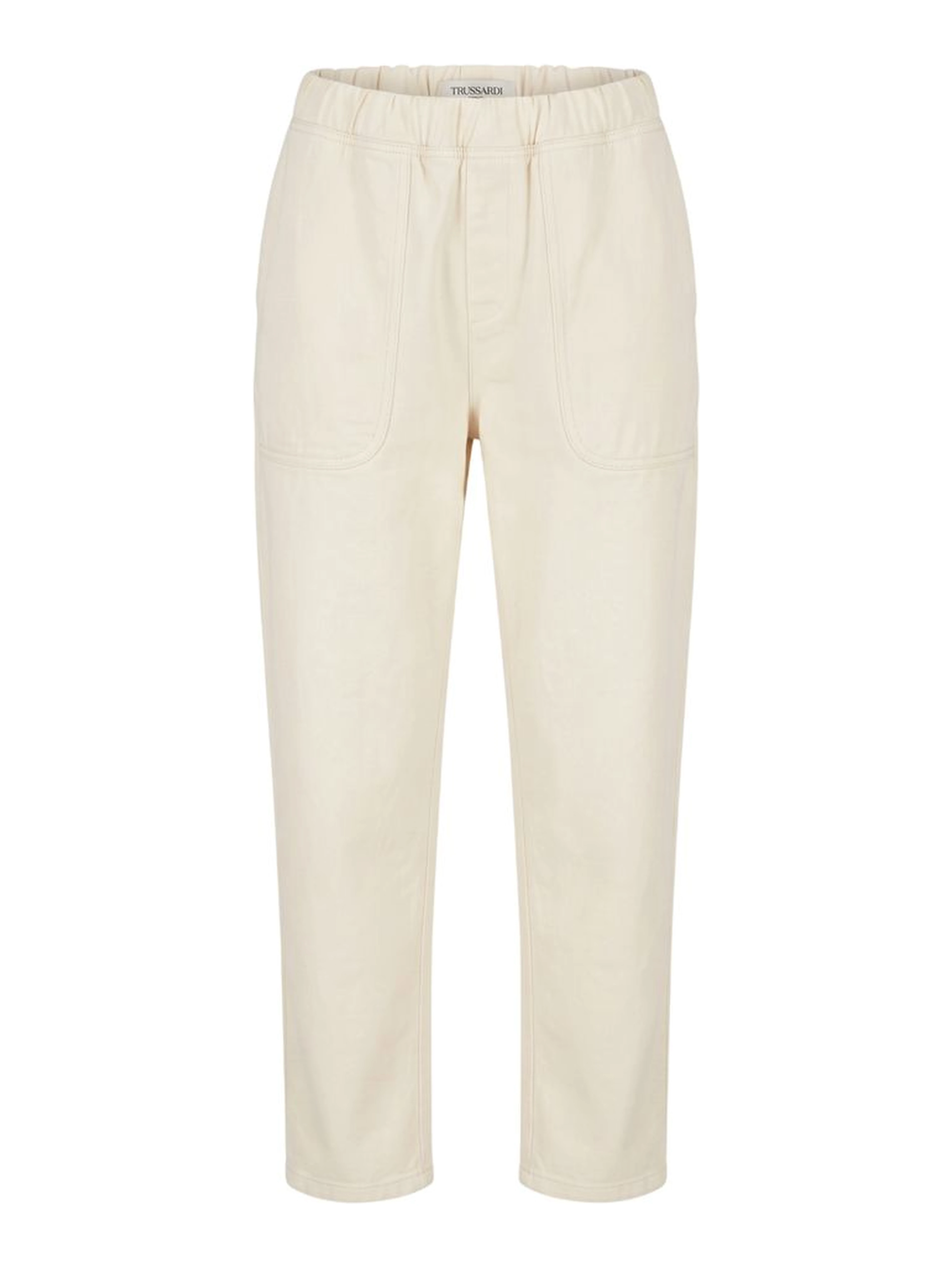 Beige Cotton Men Pants