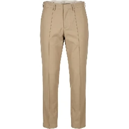 Beige Cotton Mens Pants