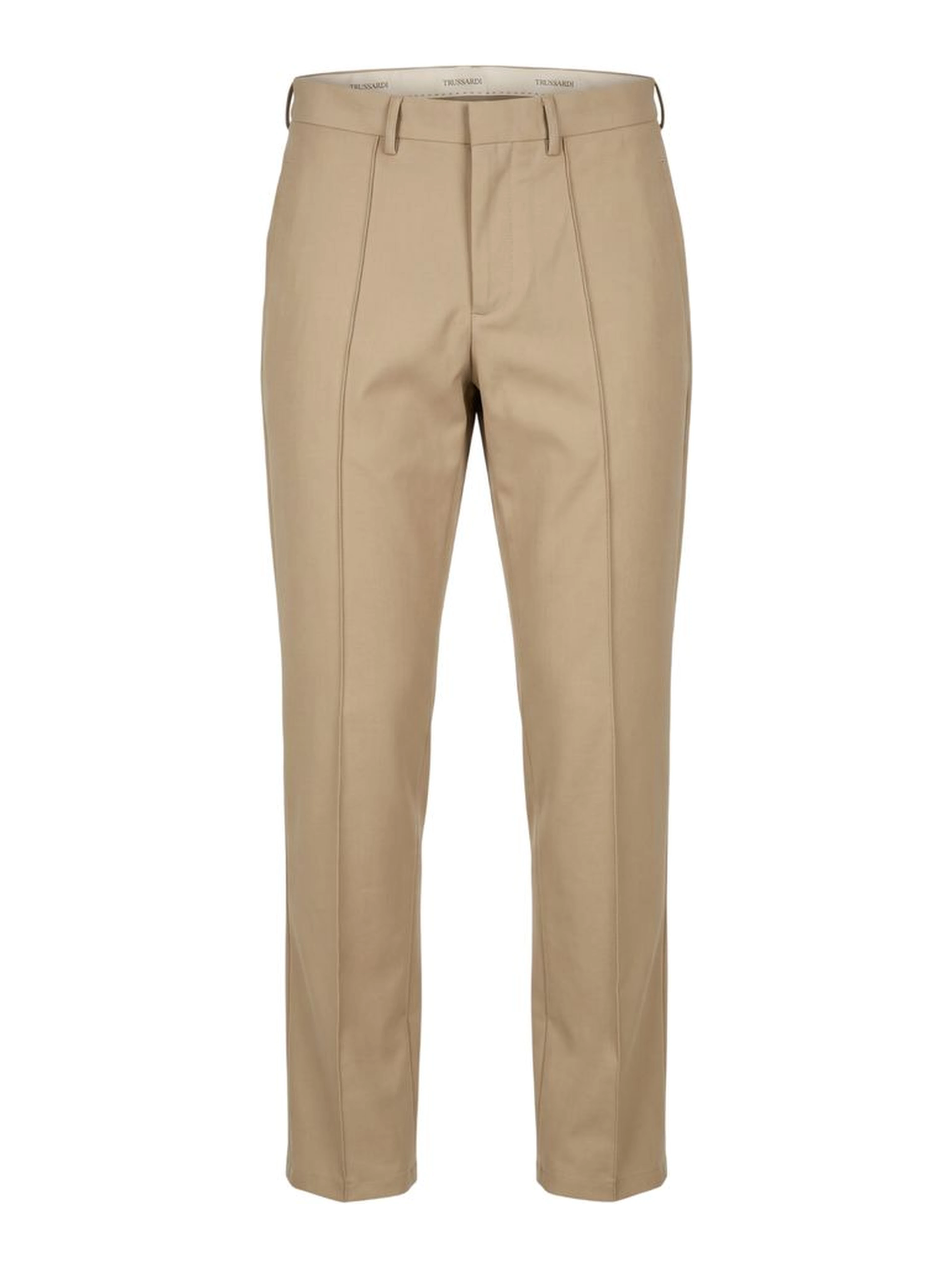 Beige Cotton Mens Pants