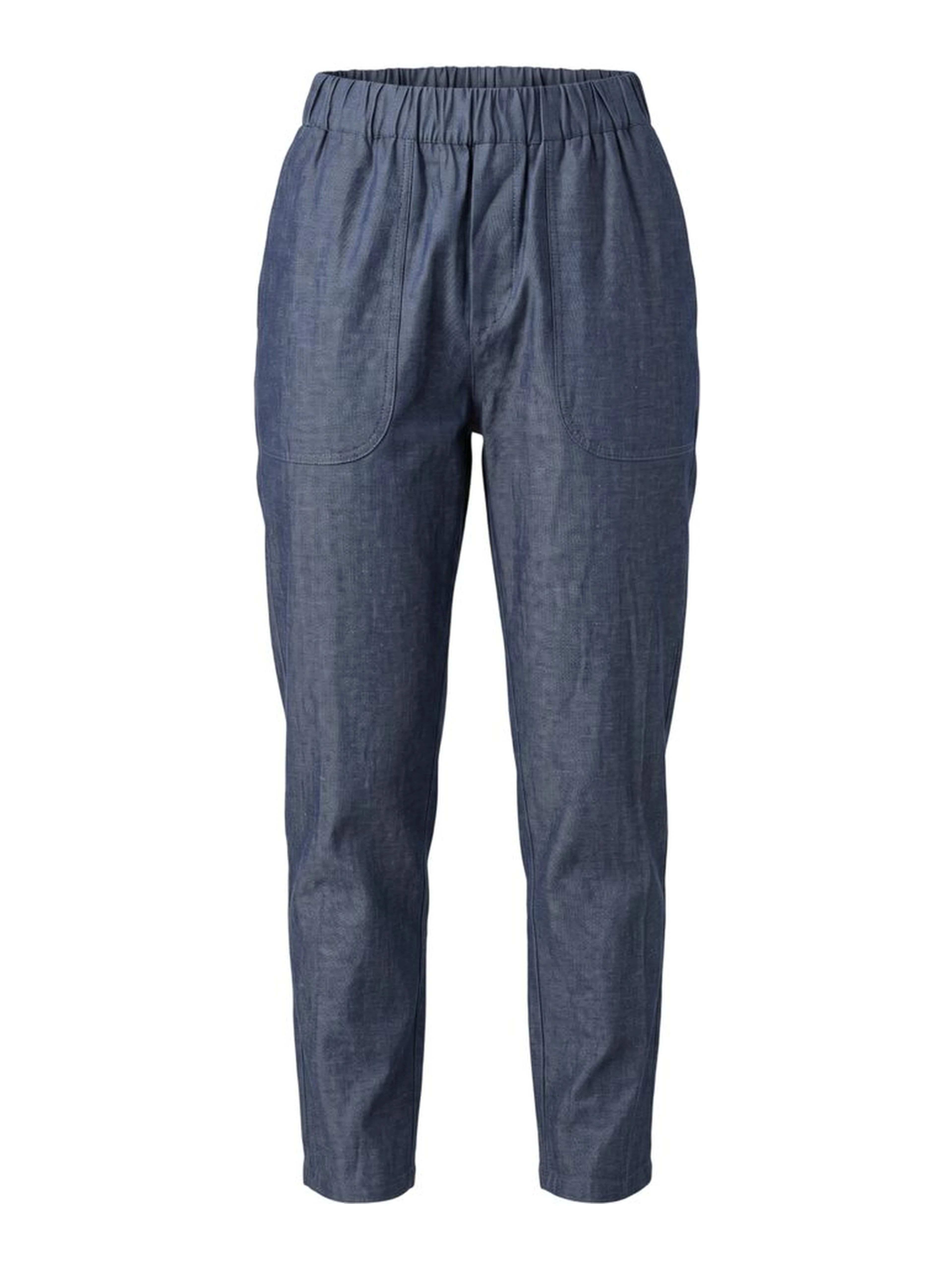 Blue Cotton Men Pant