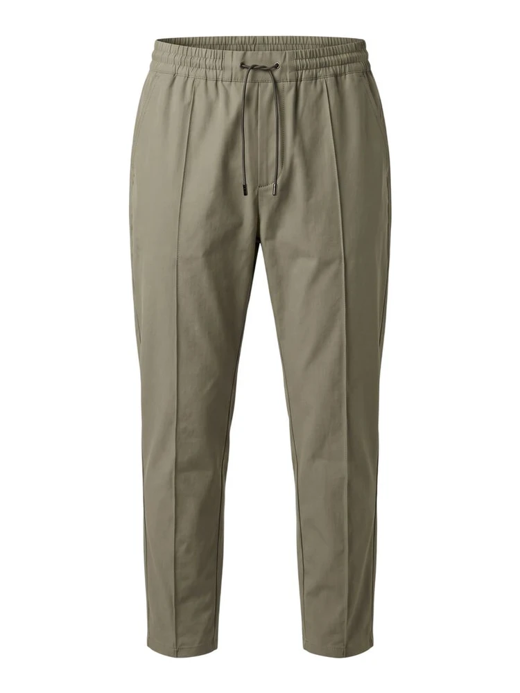 Green Cotton Blend Men's Pants