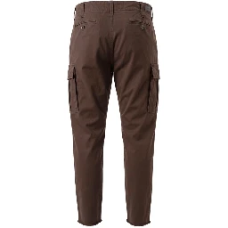 Brown Cotton Men Pant