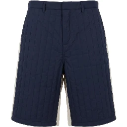 Blue Polyester Men's Short