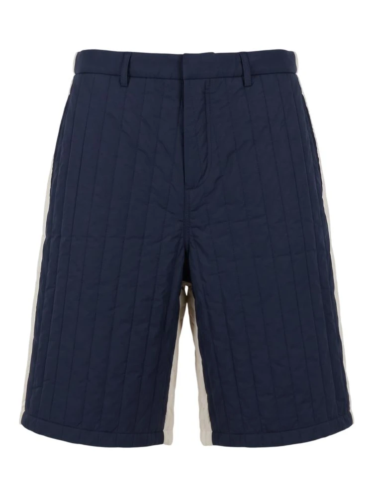 Blue Polyester Men's Short
