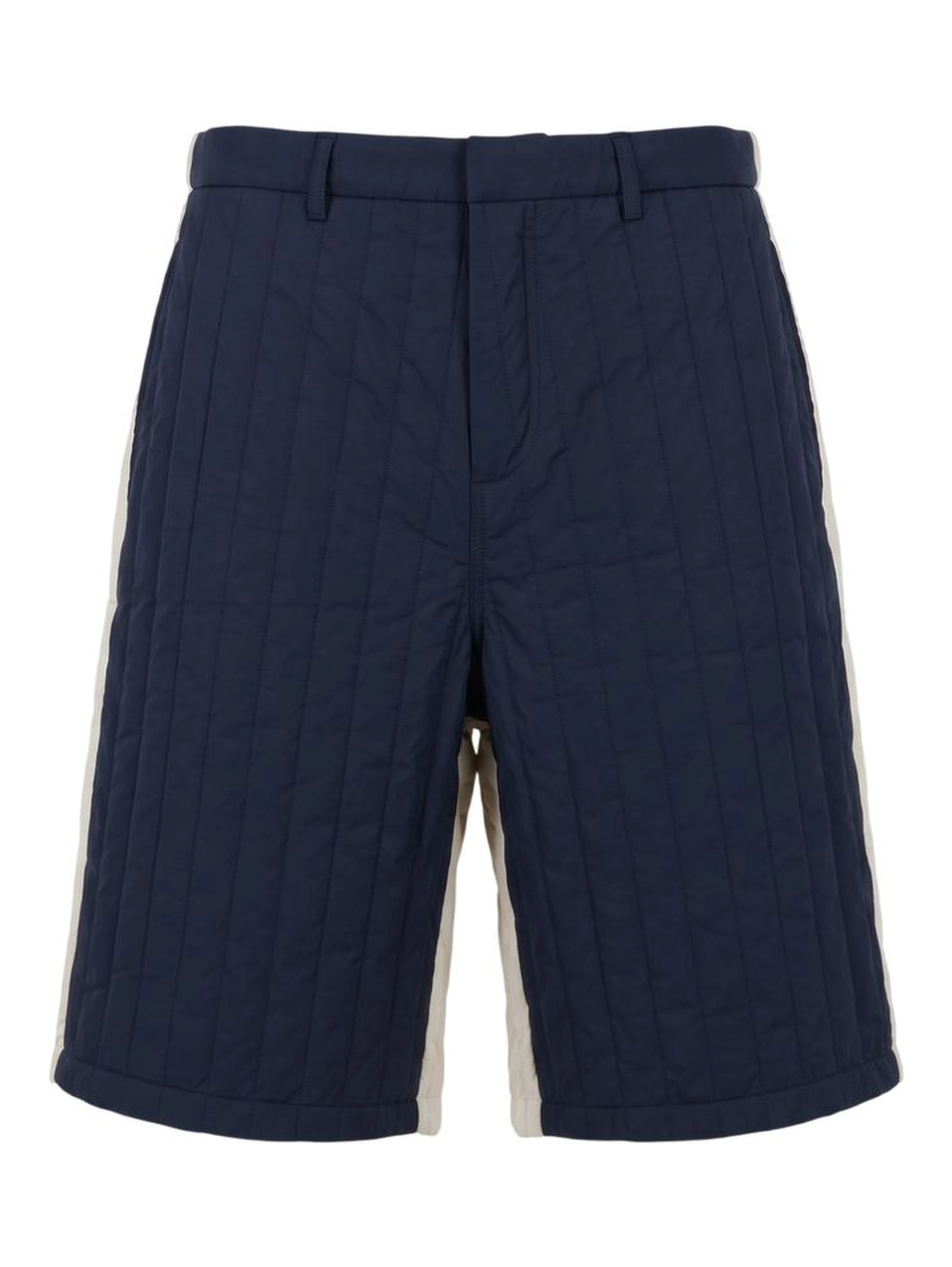 Blue Polyester Men's Short