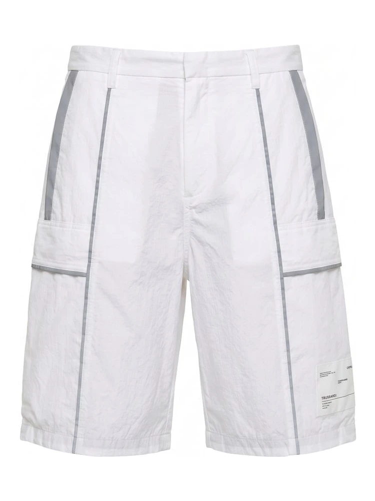 White Polyamide Men Shorts
