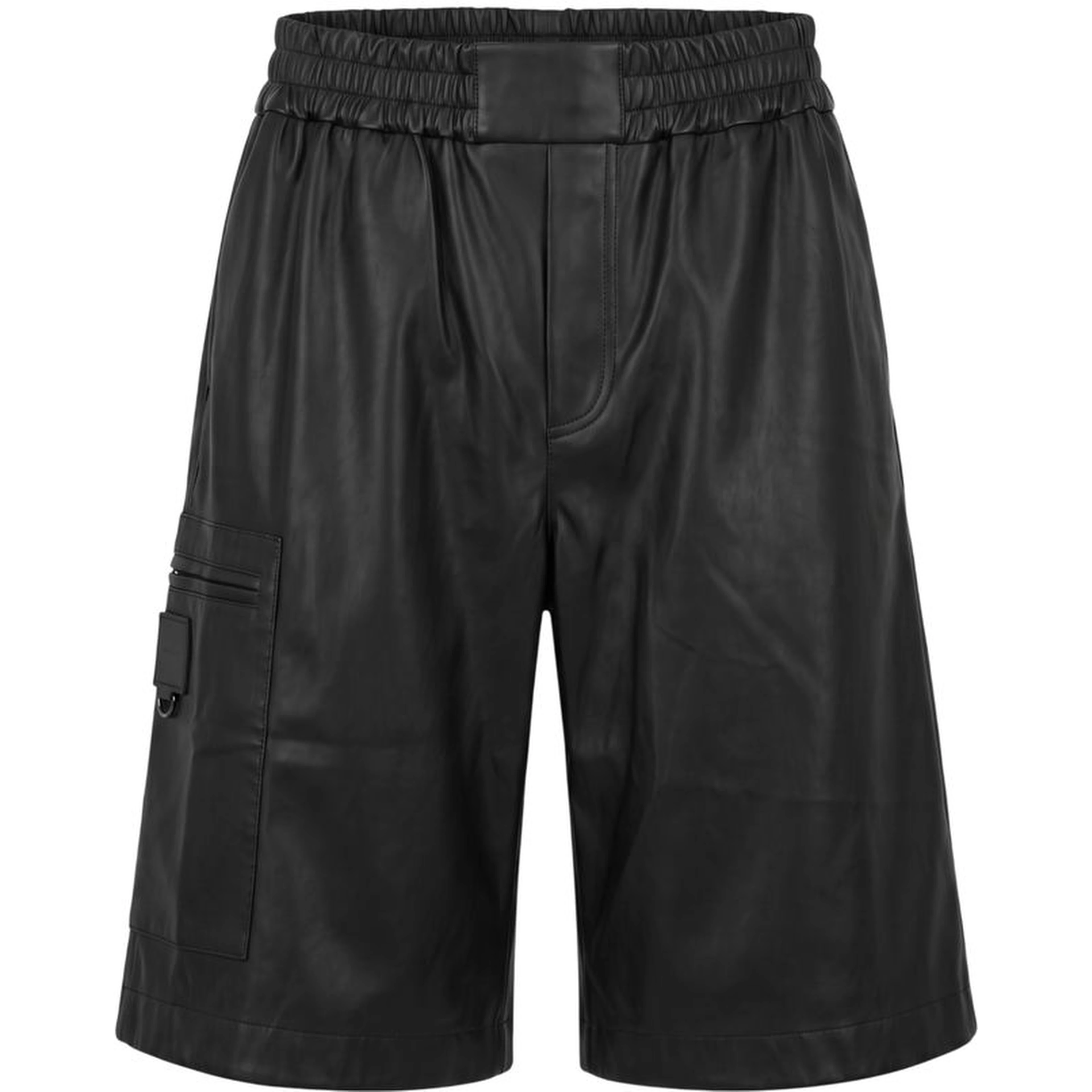 Black Polyester Men Shorts