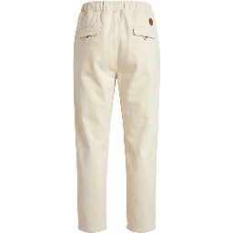 Beige Cotton Men Pants