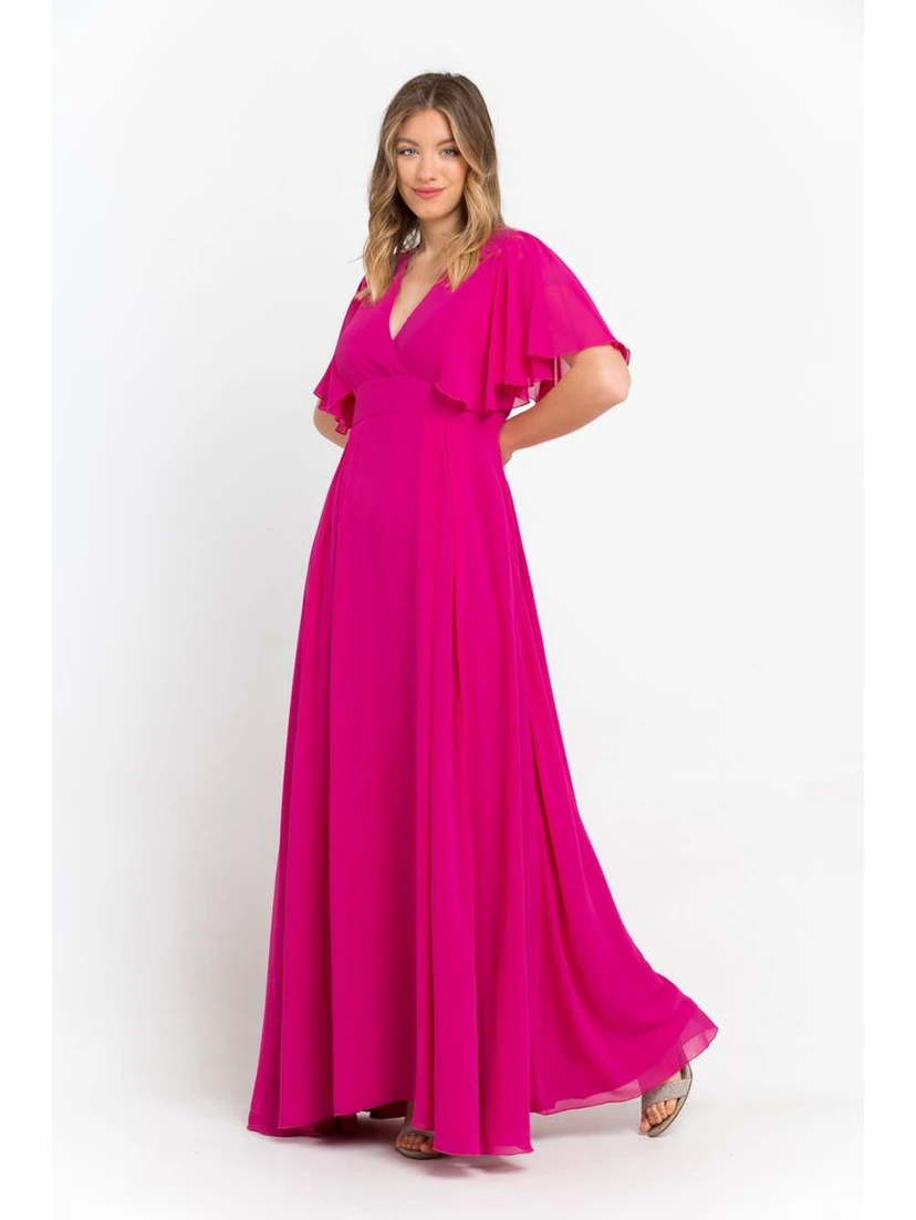 Pink Polyester Women Dress