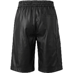Black Polyester Men Shorts