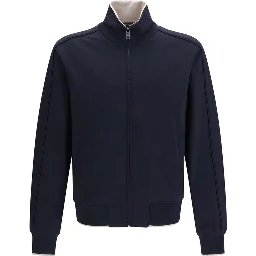 Blue Polyamide Full-Length Jacket