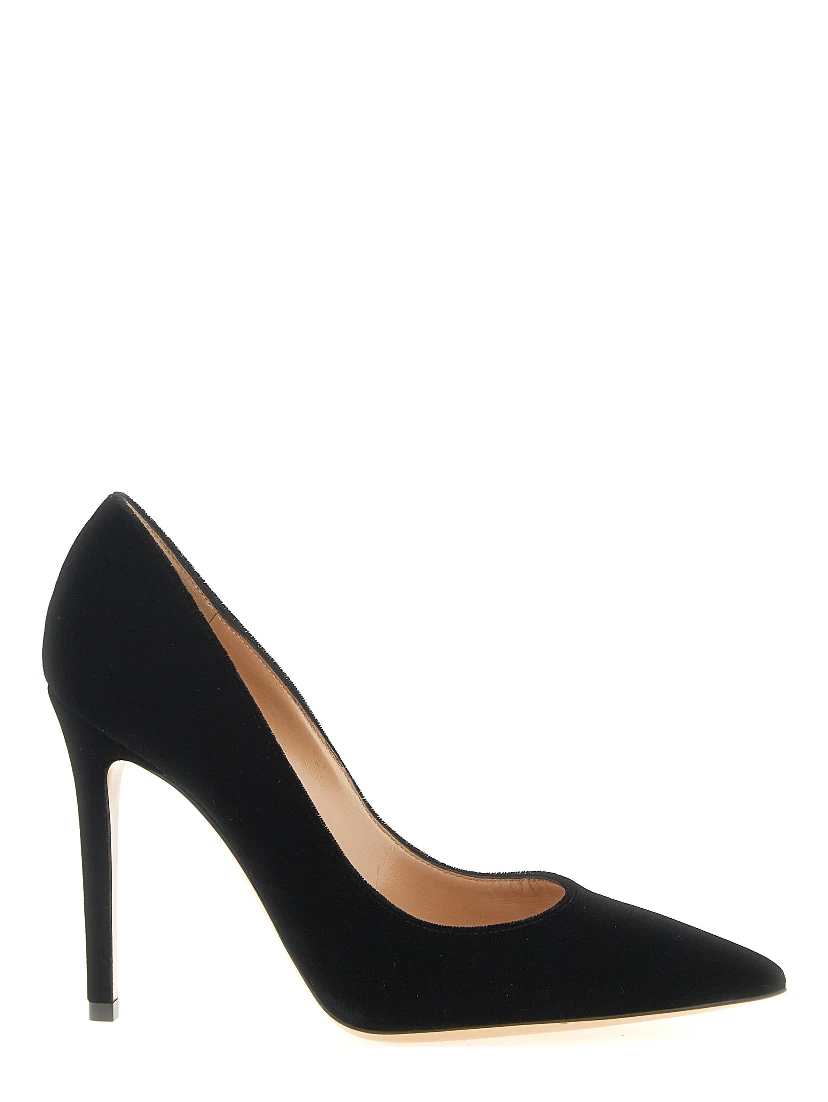 Black Textile High Heel Pumps