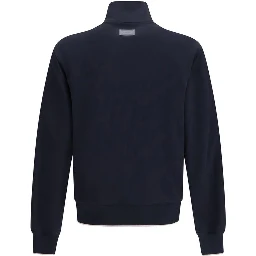 Blue Polyamide Full-Length Jacket