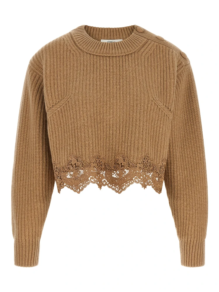 Beige Wool Cardigan
