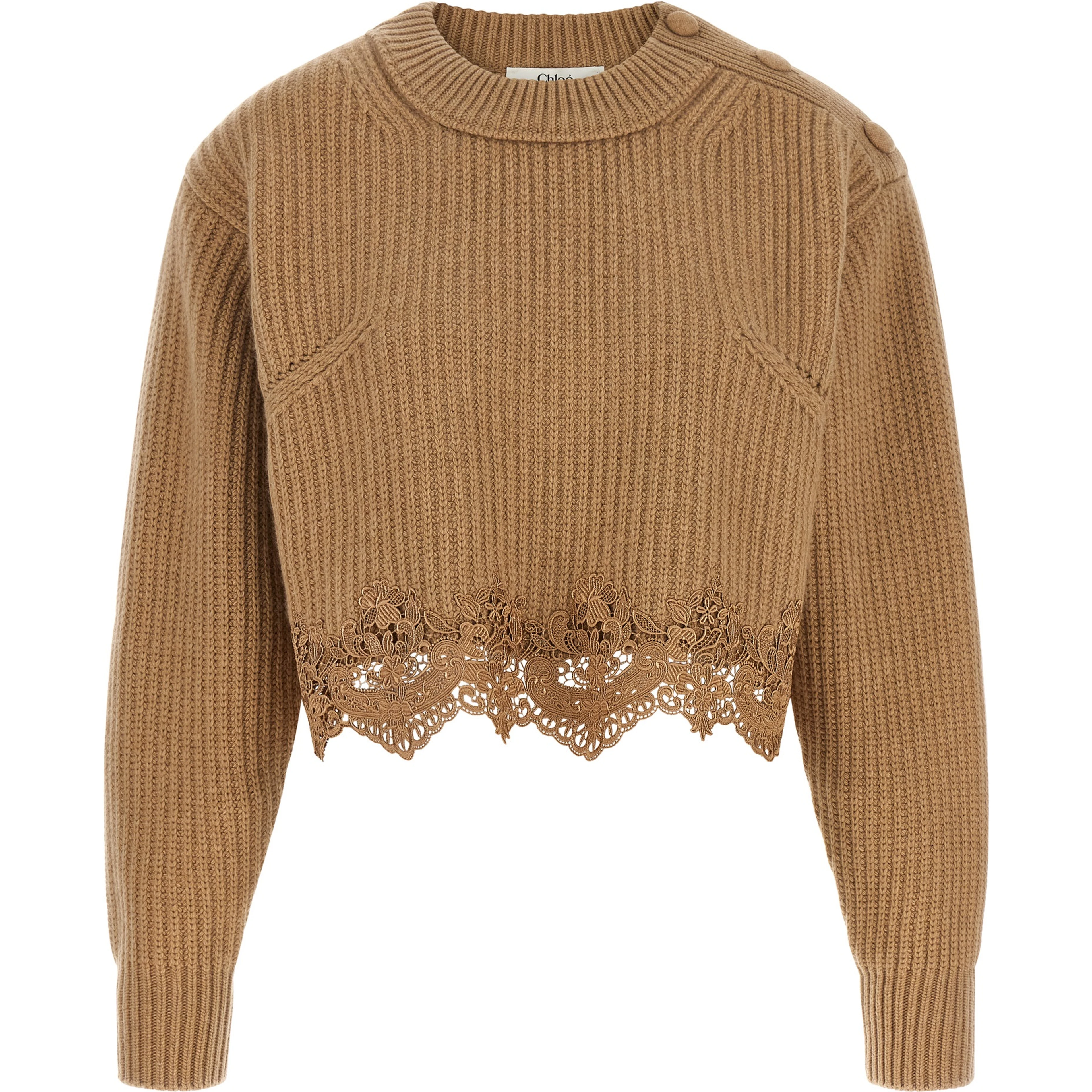 Beige Wool Cardigan