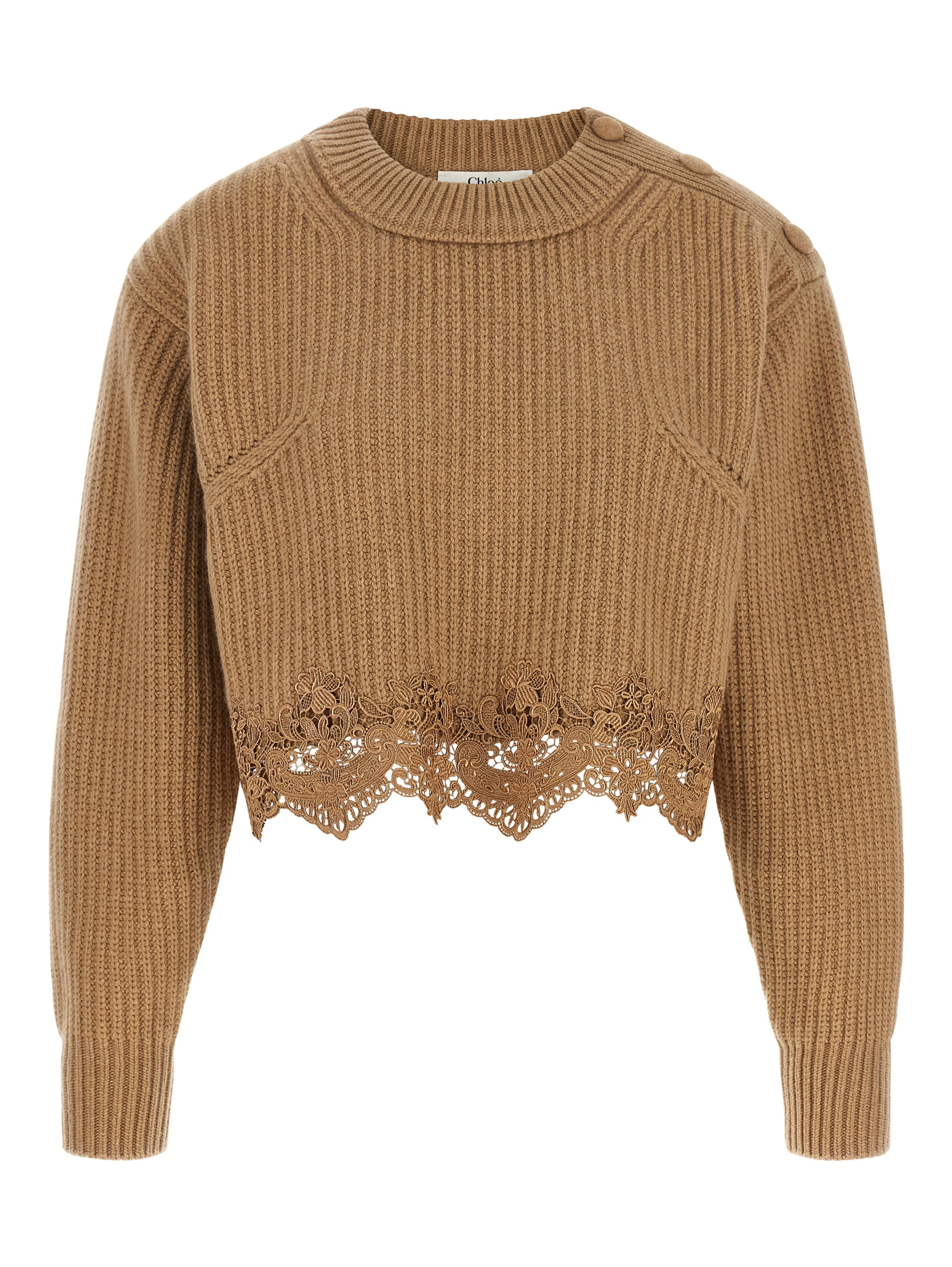 Beige Wool Cardigan