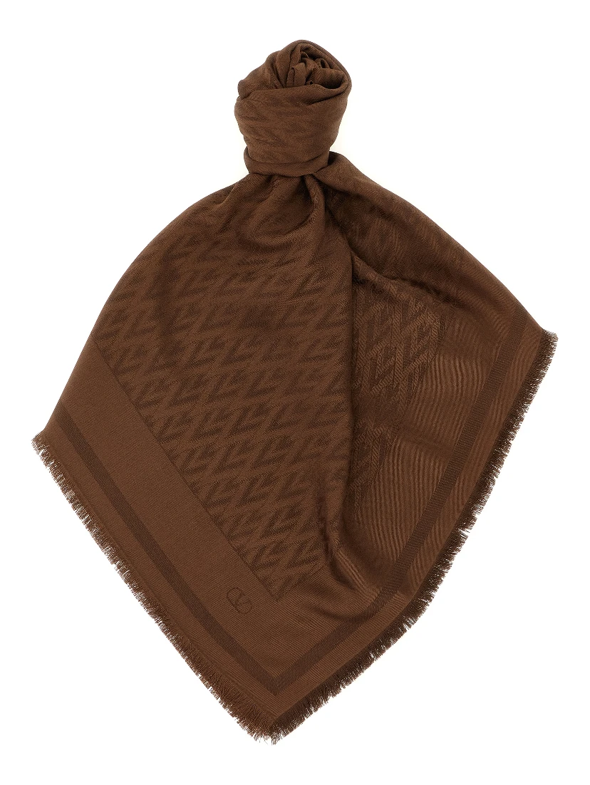 Brown Silk Scarf