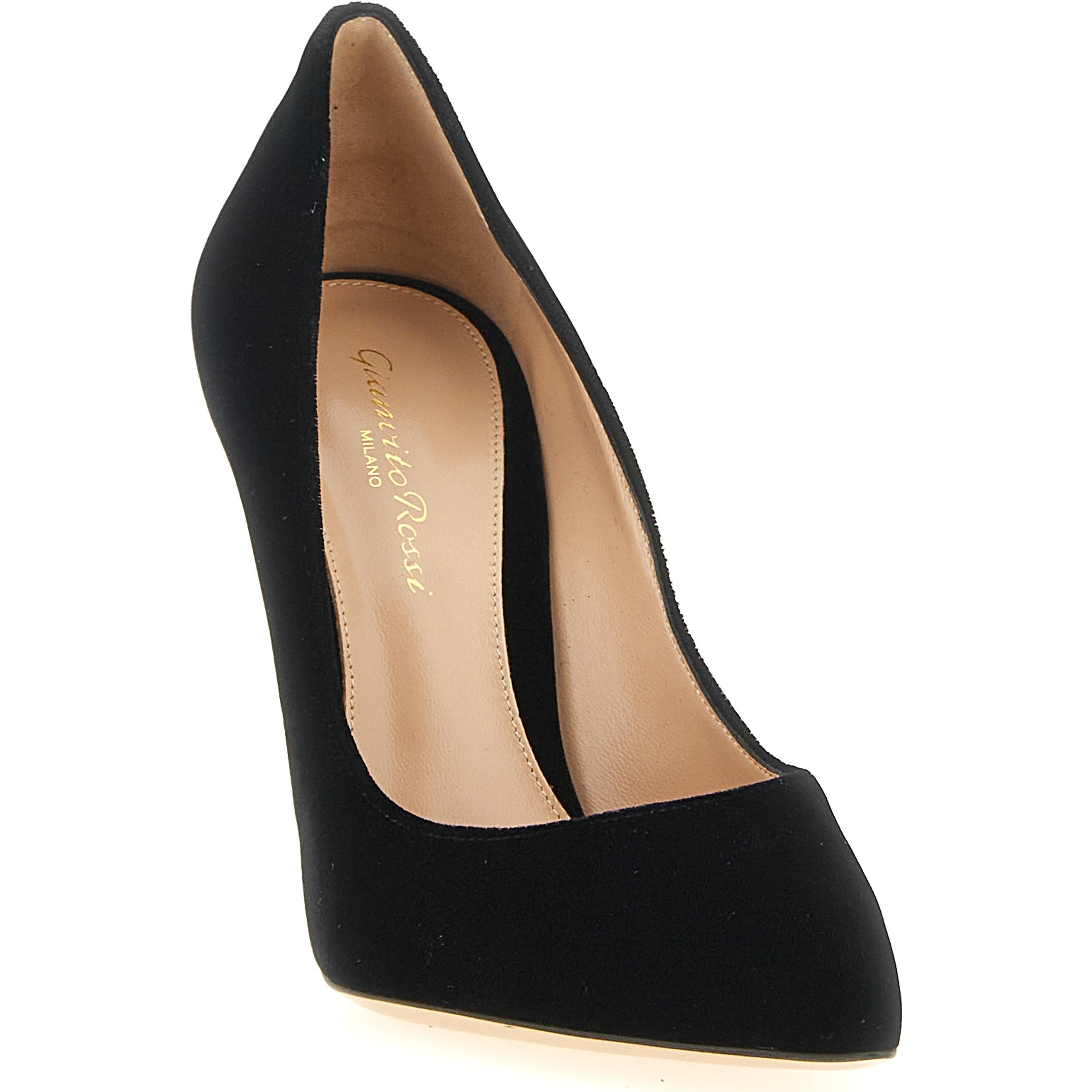 Black Textile High Heel Pumps