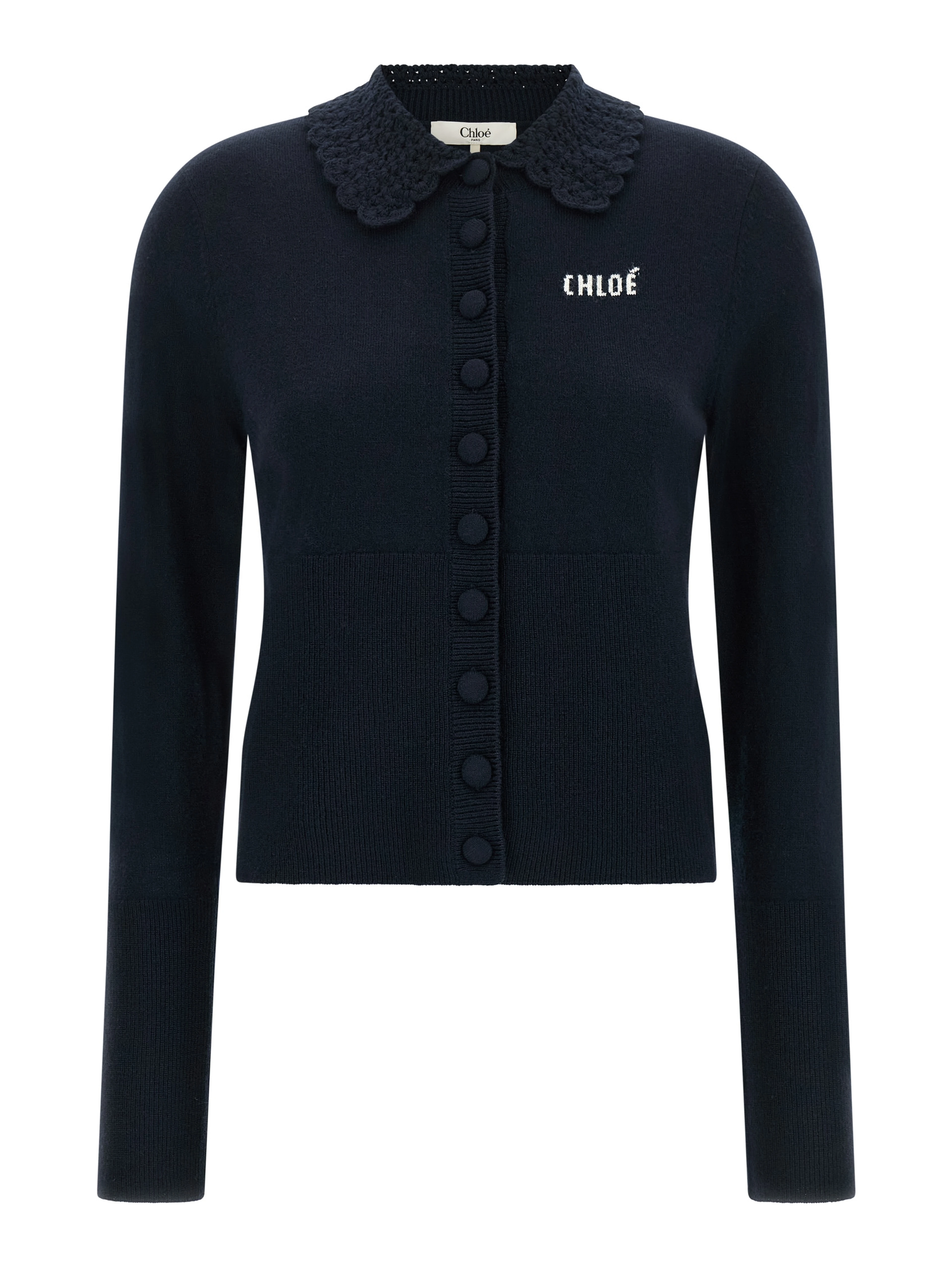 Blue Wool Cardigan