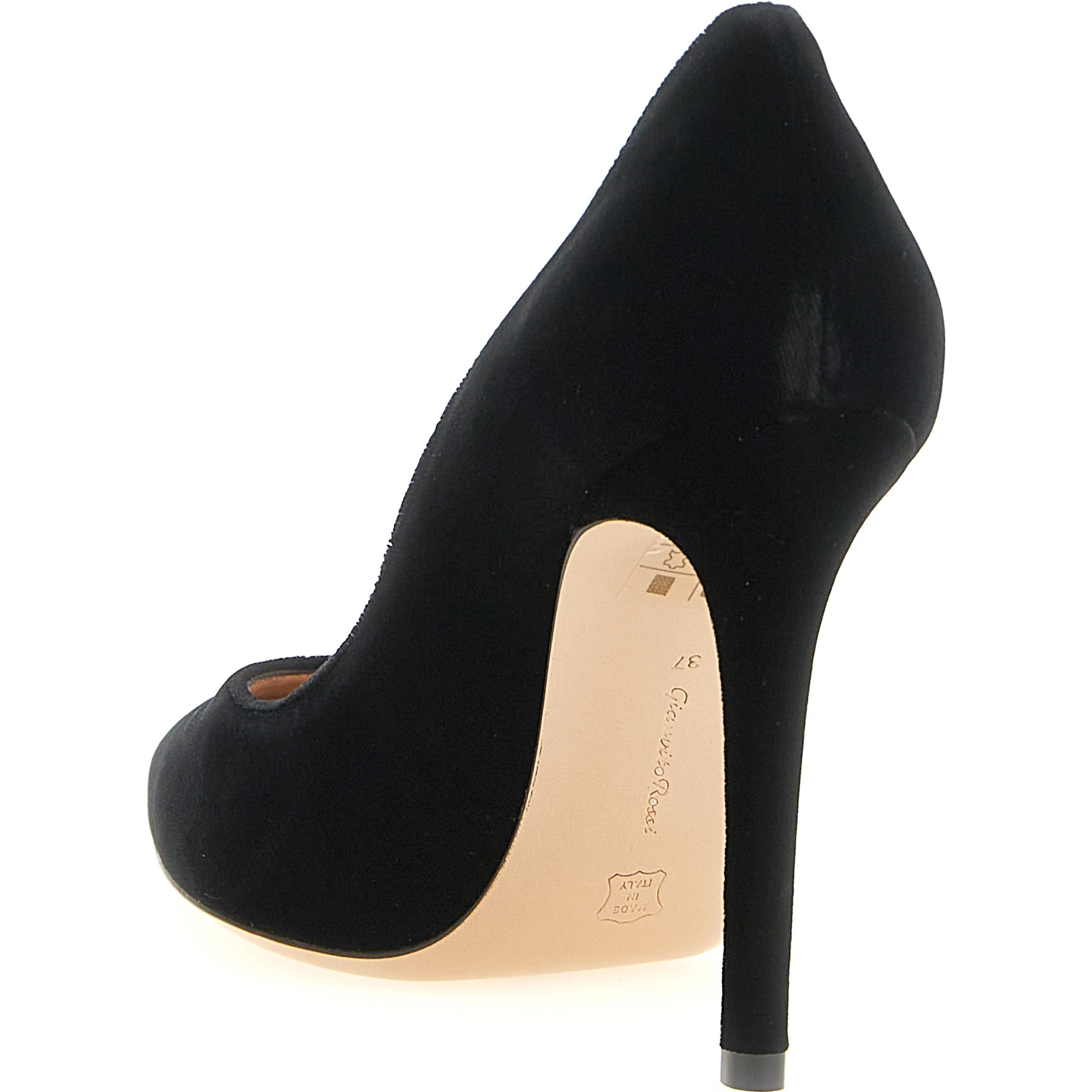 Black Textile High Heel Pumps