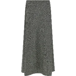Gray Viscose Mini Skirt