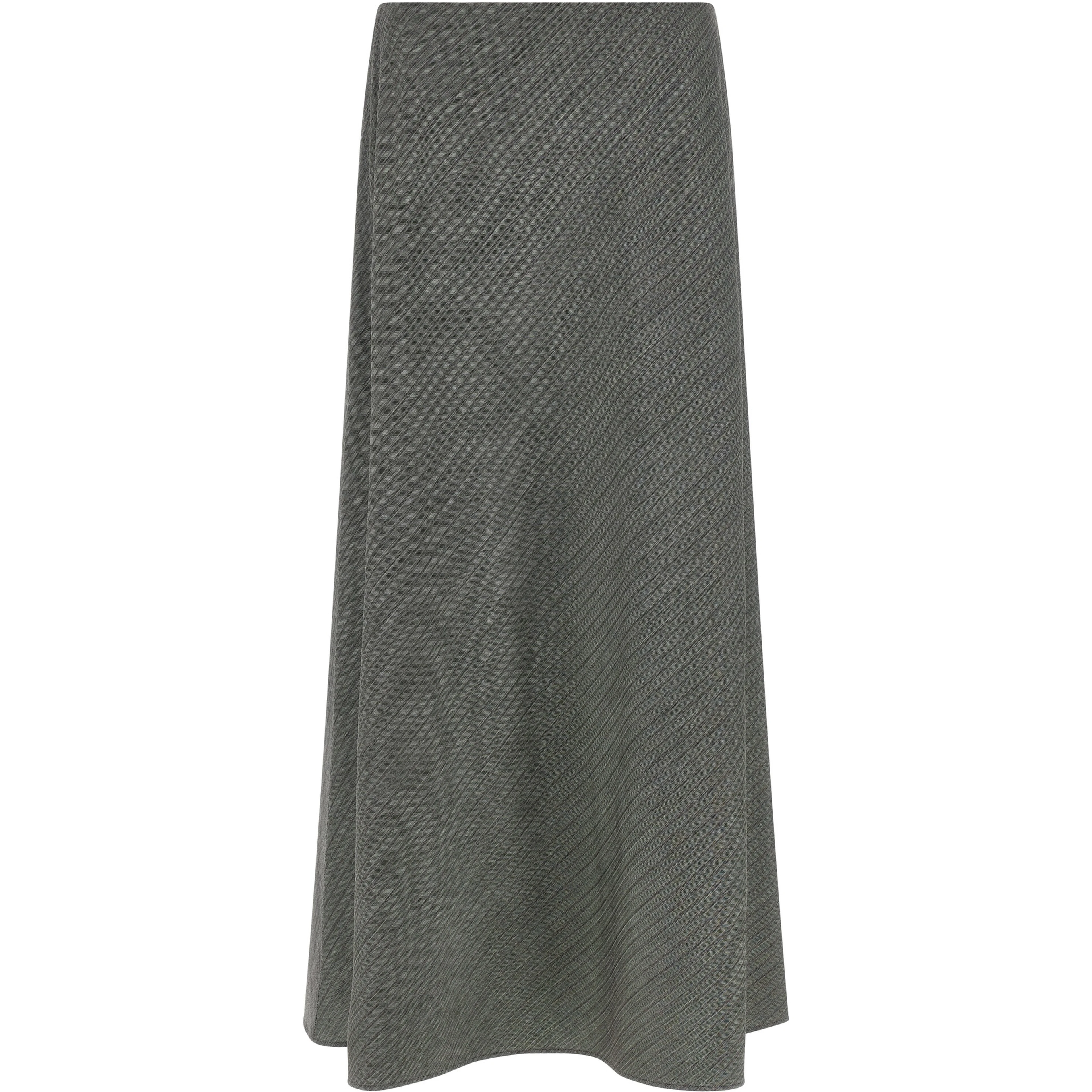 Gray Viscose Mini Skirt