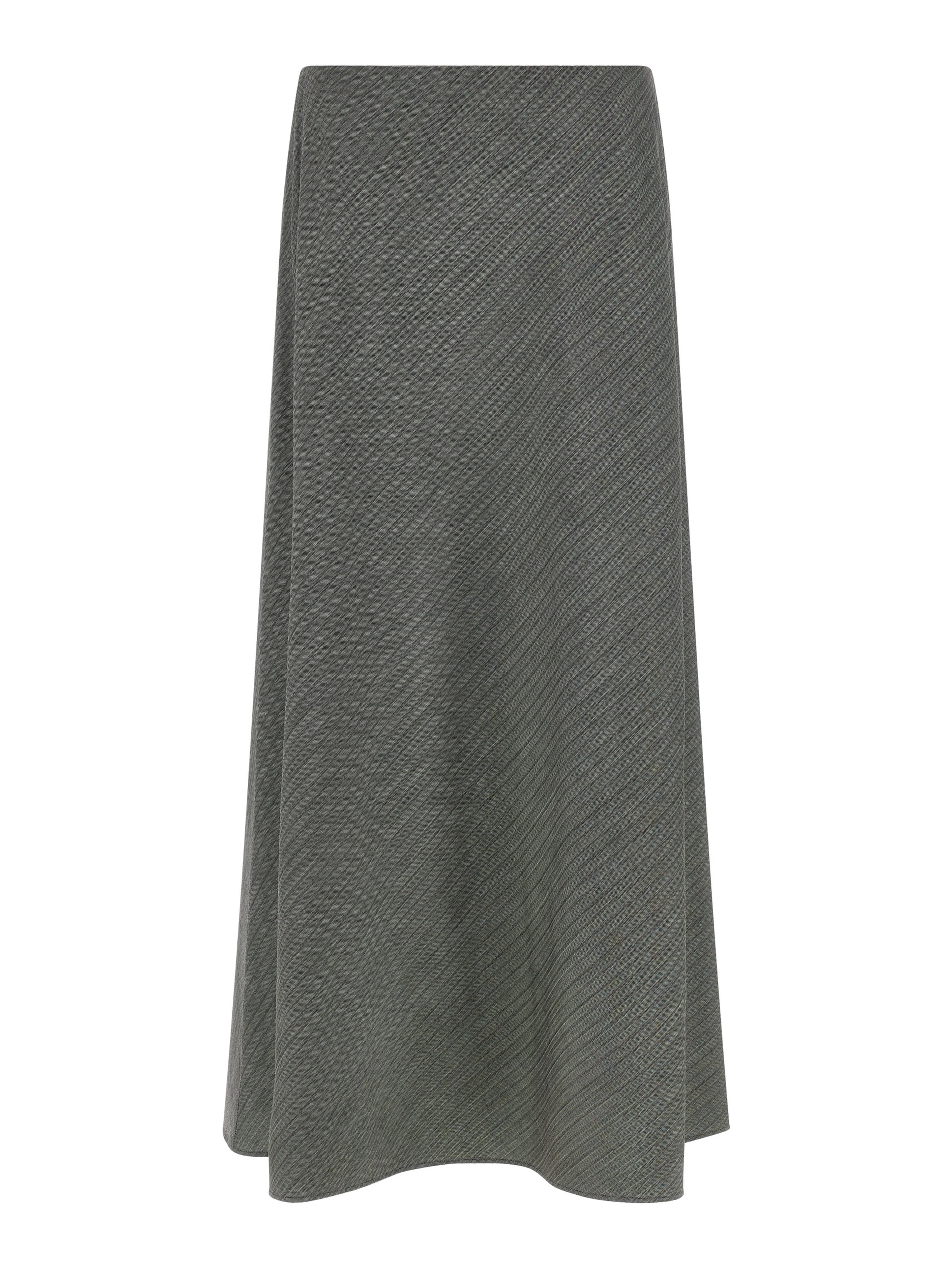 Gray Viscose Mini Skirt