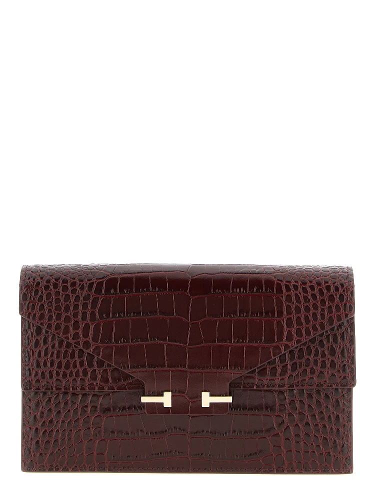 Bordeaux Calfskin Clutch Bag