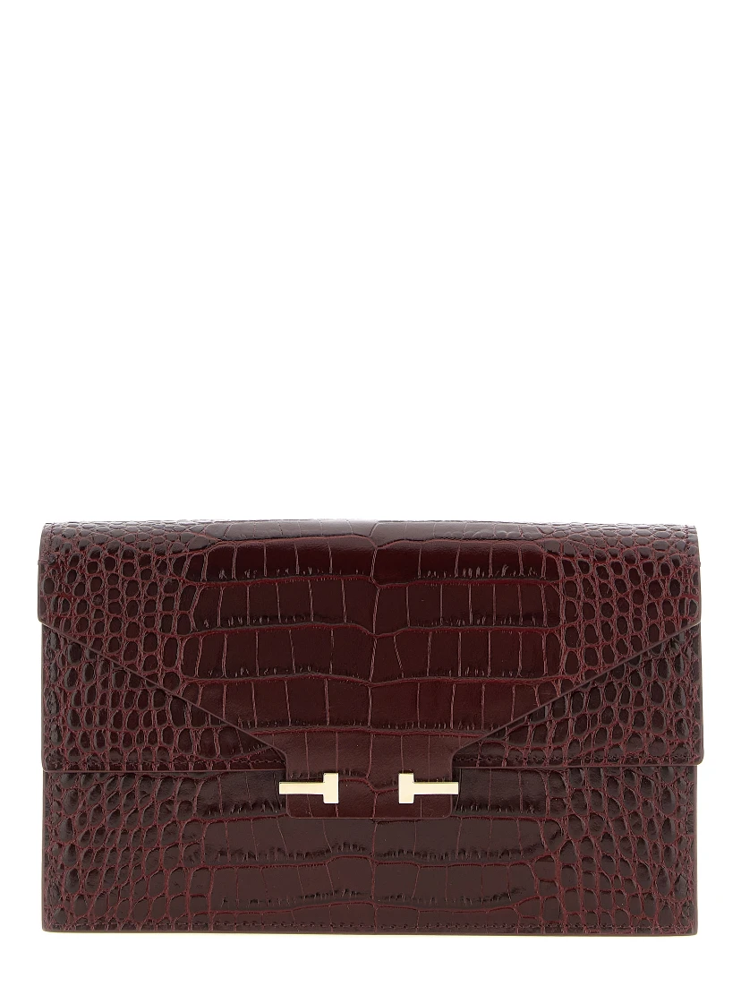 Bordeaux Calfskin Clutch Bag