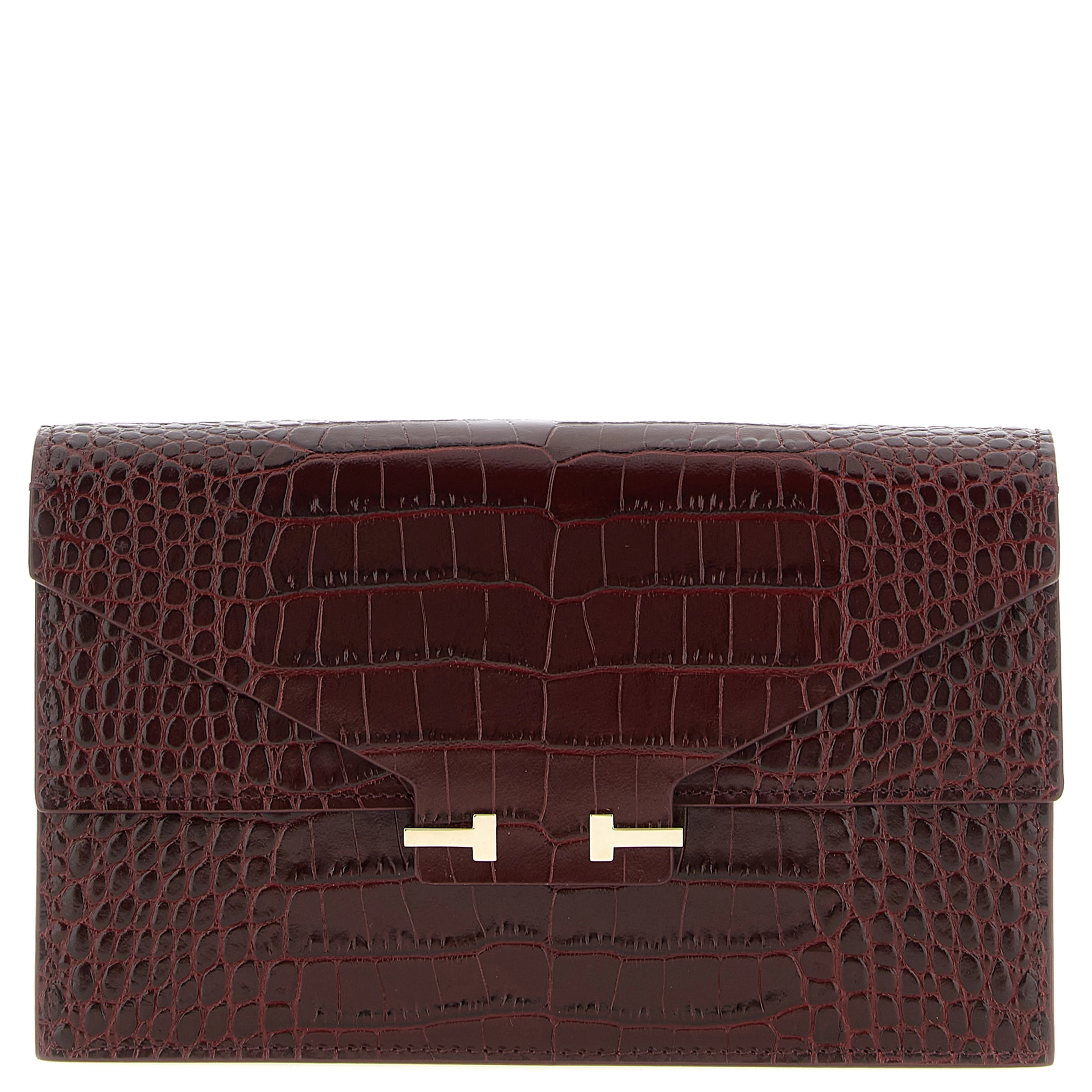 Bordeaux Calfskin Clutch Bag