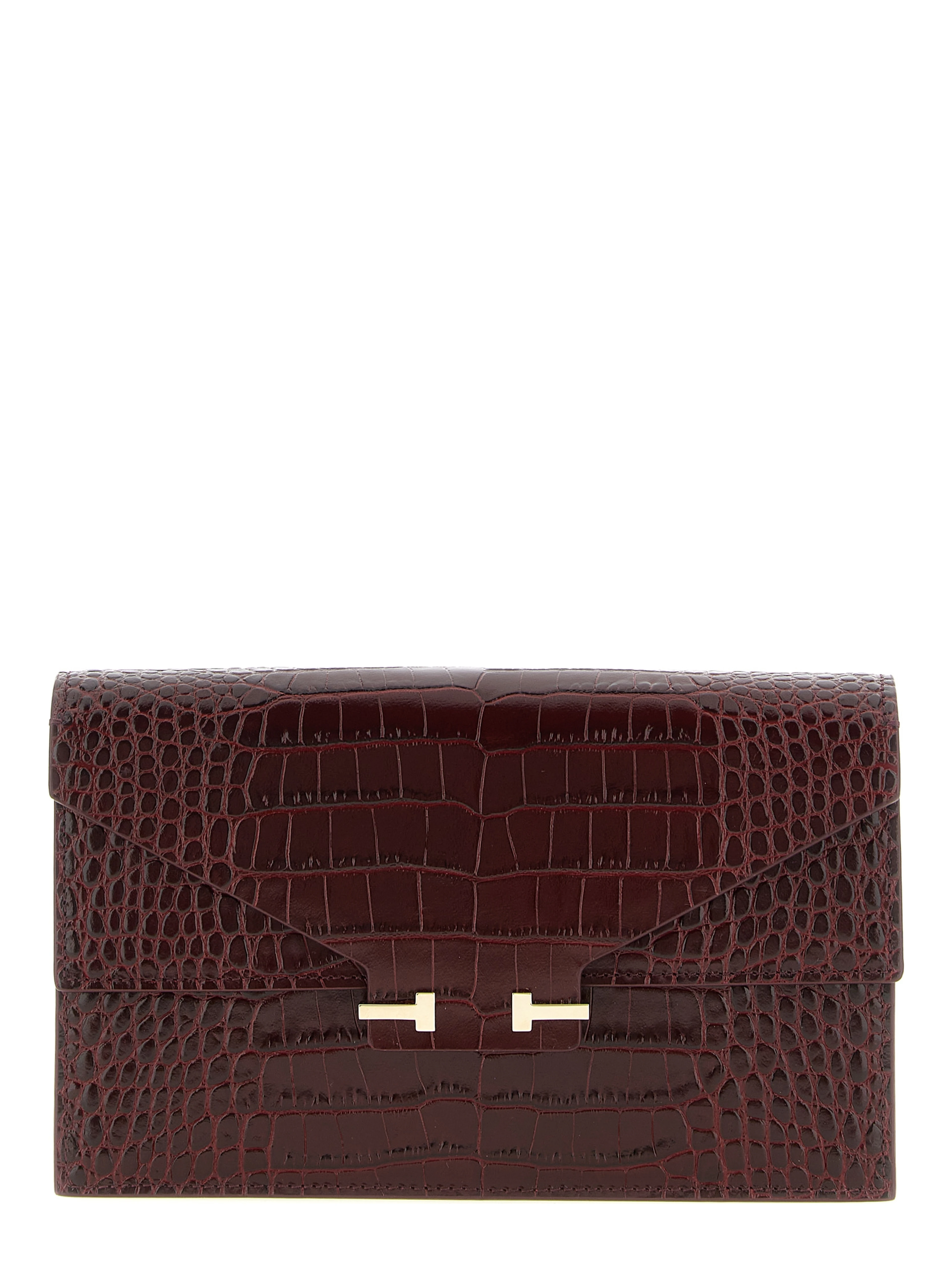 Bordeaux Calfskin Clutch Bag