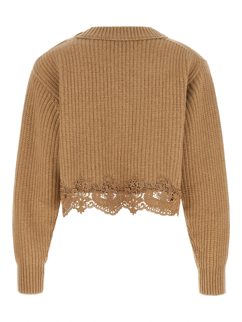 Beige Wool Cardigan