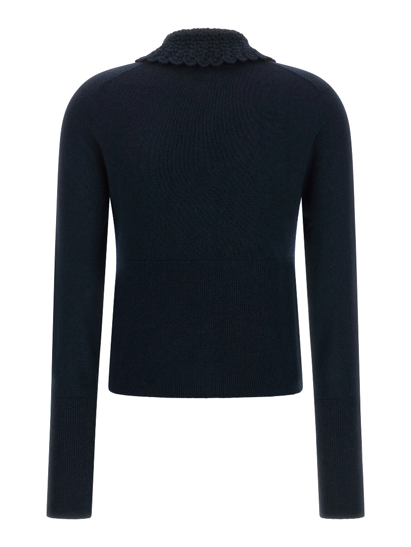 Blue Wool Cardigan