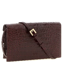 Bordeaux Calfskin Clutch Bag