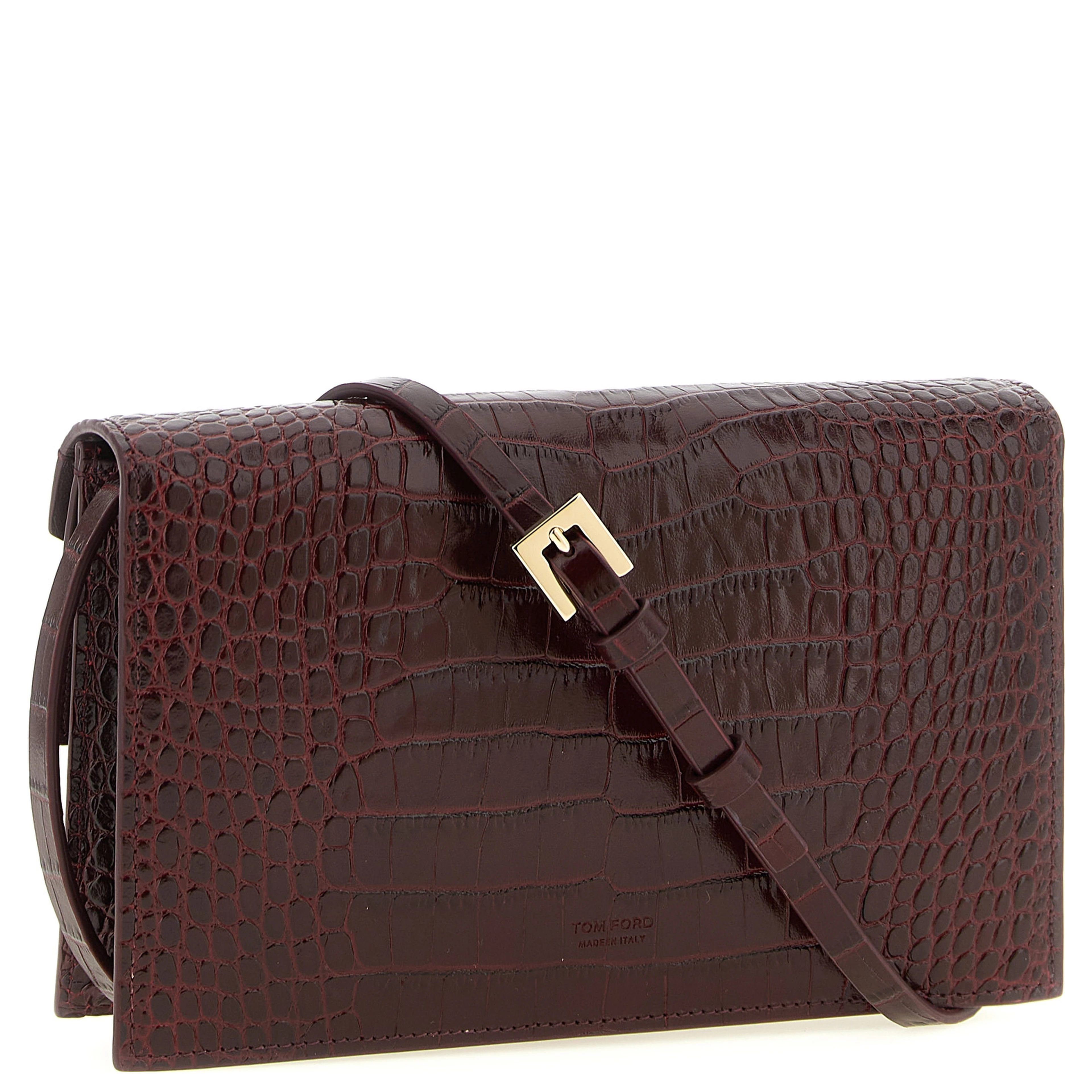 Bordeaux Calfskin Clutch Bag