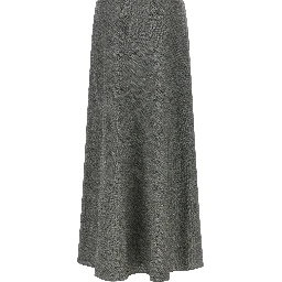 Gray Viscose Mini Skirt